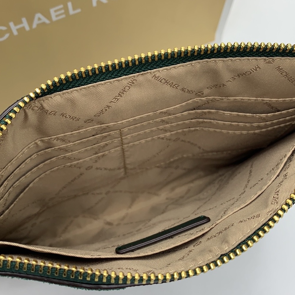 Michael Kors JST XL Zip Clutch Wristlet - Racing Green Multi - Picture 4 of 15